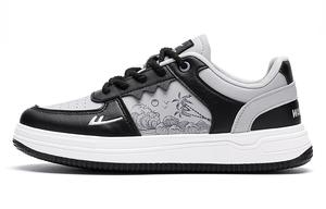 Warrior Антискользящие Износостойкие Низкие Кроссовки для Скейтбординга Унисекс Черный, Черный Серый