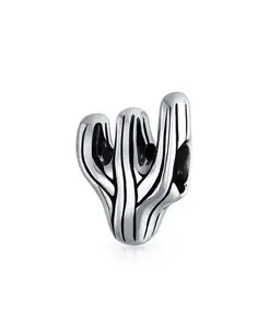 Бусина-Подвеска в виде кактуса из юго-западной пустыни Сонора из окисленного стерлингового серебра Bling Jewelry, silver