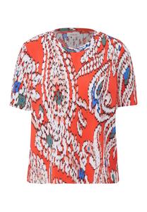 Футболка с принтом MIT PLISSEEFALTEN s.Oliver, оранжевый