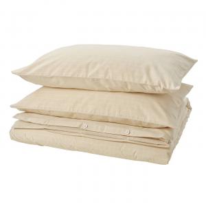 Комплект постельного белья Ikea Doftakleja, 3 предмета, 240x220/50x80 см, бежевый
