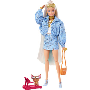 Кукла Barbie № 16 и щенок с регулируемыми гибкими суставами Hhn07