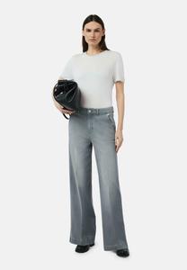 Базовая футболка KURZÄRMELIGER MIT ROLLSAUM comma casual identity, светло-серый