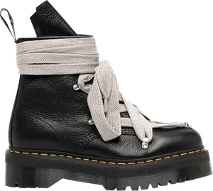 Ботинки Dr. Martens x Rick Owens 1460 Quad Leather Sole Pentagram Jumbo Lace Boot Black, черный
