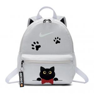Nike Тканевый рюкзак женский серо-белый, Black Cat