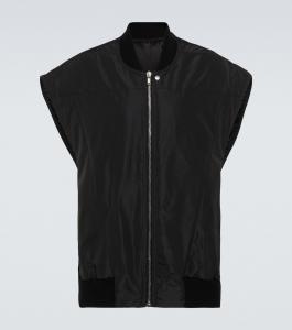 Джинсовый жилет jumbo с покрытием Rick Owens, черный