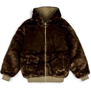 Куртка Grimey Lost Boys Reversible Fur Bomber, коричневый