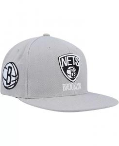 Мужская серая кепка Brooklyn Nets Side Core 2.0 Snapback Mitchell & Ness