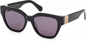 Солнцезащитные очки Max &Co MO0138 01A, блестящие черные, размер 52/17/140, женские Max&Co., 01a Shiny Black