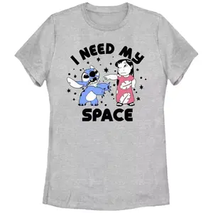 Футболка с принтом «Мне нужна моя космическая» от Лило и Стича Disney, серый