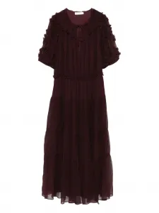 Платье с оборками и ярусами Ulla Johnson, красный