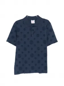 Поло с монограммой Casablanca, синий