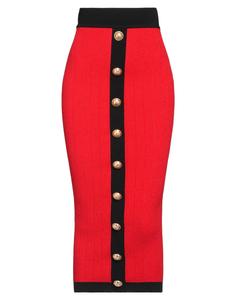 Юбка миди Balmain, красный