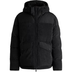 HUGO BOSS Мужская черная свободная куртка пуховик, Black