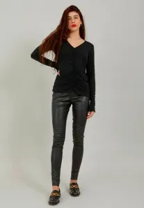 Топ с длинными рукавами и сборками heart sofia Coster Copenhagen, Black