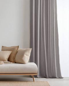 Штора HOOMstyle Halbtransparant Noa Kräuselband, серый