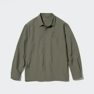 Рубашка Uniqlo Airsense Ultra Light Shirt, 56 оливковый