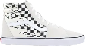 Кеды Vans Sk8-Hi Checker Flame, белый