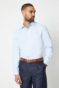 Рубашка приталенного кроя с узором «елочка» Burton, синий