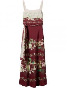 La DoubleJ платье миди с цветочным принтом, красный