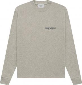 Лонгслив Fear of God Essentials Long-Sleeve Tee 'Dark Heather Oatmeal', серый