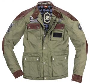 HolyFreedom Quattro Waxed Evo Мотоцикл Текстильная куртка, хаки
