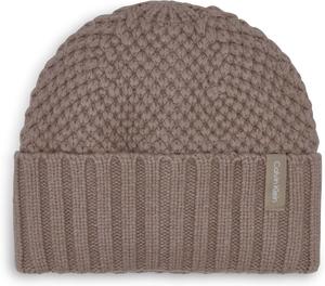 Женская шапка-бини Calvin Klein из толстой вафельной вязки с подкладкой из флиса Velboa, Heathered Almond