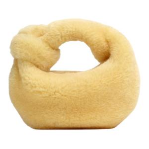 JODIE Шерстяная Пушистая Клатч Мини Женская Цыплячья Желтая Bottega Veneta