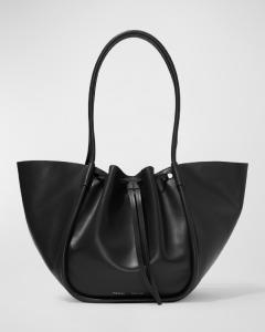 Большая большая сумка из телячьей кожи со сборками Proenza Schouler, цвет Black
