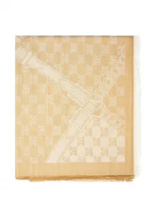 Шарф с цепочным узором Mxapedone Max Mara, бежевый