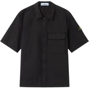 Рубашка с нагрудным карманом STONE ISLAND, черный