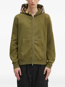 Худи с камуфляжным принтом A BATHING APE, зеленый