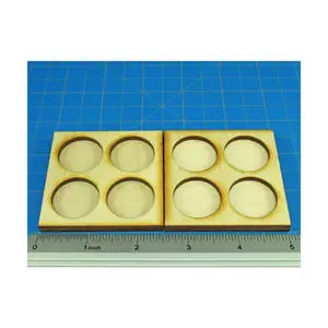 Поднос для прокси — 4 фигурки, круглые подставки 25 мм, Miniature Movement Trays - Rune Battles (Litko Aerosystems)