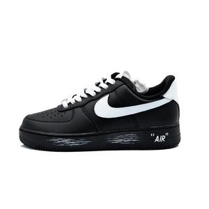 Nike Кроссовки Air Force 1 Condensed White Ink Shadow Low Top для скейтбординга унисекс, черно-белые
