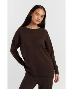 Женский свободный свитер из шерсти и кашемира Chinti & Parker, Chocolate