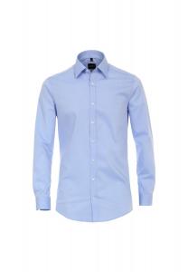 Мужская деловая рубашка однотонного кроя Venti, светло-синий