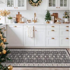 Ковровая дорожка Hy Hao Yun Lai для кухни, 61х183 см, чёрный