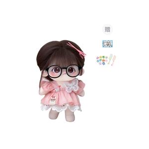 Стильное платье для куклы из хлопка с съемным нарядом, плюшевая кукла высотой 20 см BANLI