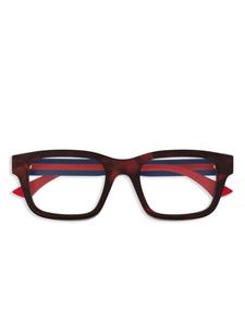 Очки Gucci Eyewear в квадратной оправе, коричневый