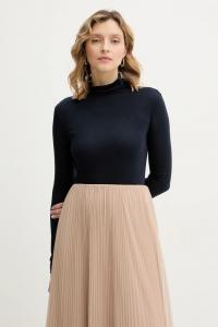 Лонгслив с добавлением шерсти elavu BOSS, темно-синий