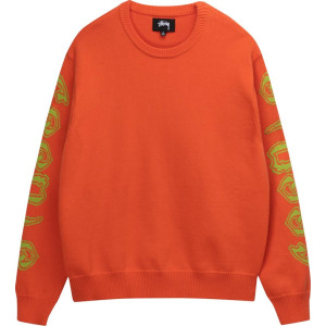 Свитер Stussy Sleeve Logo Sweater 'Orange', оранжевый