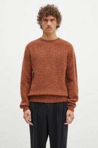 Свитер шерстяной Birnir Brushed Lambswool Norse Projects, коричневый