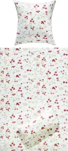 Постельное белье красно-розовое 1x 155x220 см + 1x 80x80 см REDBEST