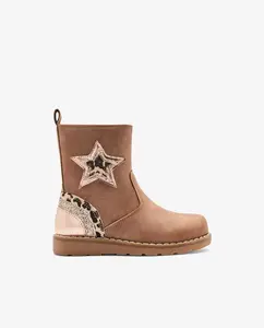 Детские ботинки среднего размера с звездным узором Conguitos, коричневый