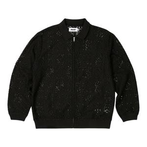 Рубашка-поло Palace с длинными рукавами и молнией крючком, цвет Черный