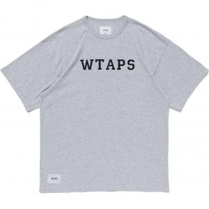 Хлопковая футболка с нашивкой-логотипом WTAPS, серый