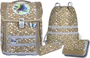 Школьная сумка McNeill "Perfecto, Greta", светоотражающие полосы на лямках, светоотражающие поверхности, включая пенал, спортивную сумку, рулончик для карандашей и магнит с мотивом, цвет Greta