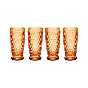 Стакан для долгих напитков Longdrinkgläser Boston Coloured 400 мл, набор из 4 шт. Villeroy & Boch, оранжевый