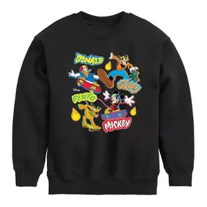 Флисовая толстовка с изображением Микки и его друзей для мальчиков 8-20 лет Disney, черный