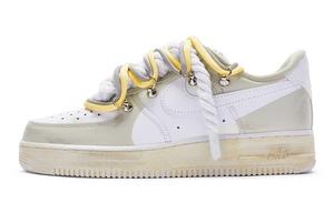 Кастомизированные кроссовки Nike Air Force 1 Skateboard Shoes Women's Low-Top, белый