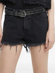 Джинсовые шорты с необработанным краем Aniye By, черный